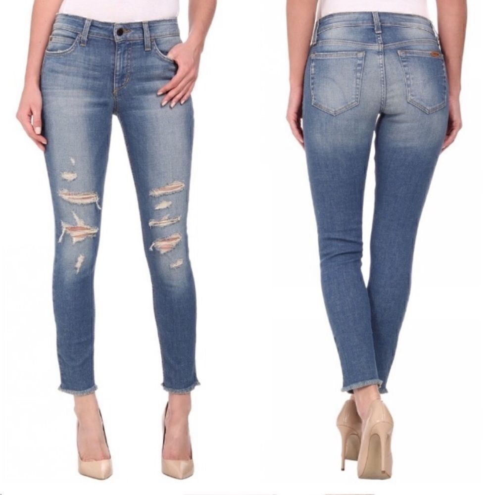 Joe's Jean Finn Skinny Ankle Distressed Jean in Gretchen